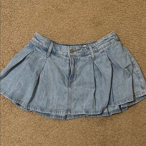 Hollister Light Blue Pleated Mini skort